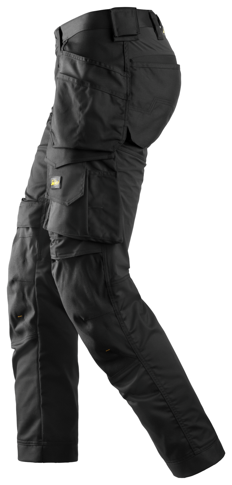 Snickers 6241 AllRoundWork Stretch Trousers Holster Pocket – BLACK/BLACK