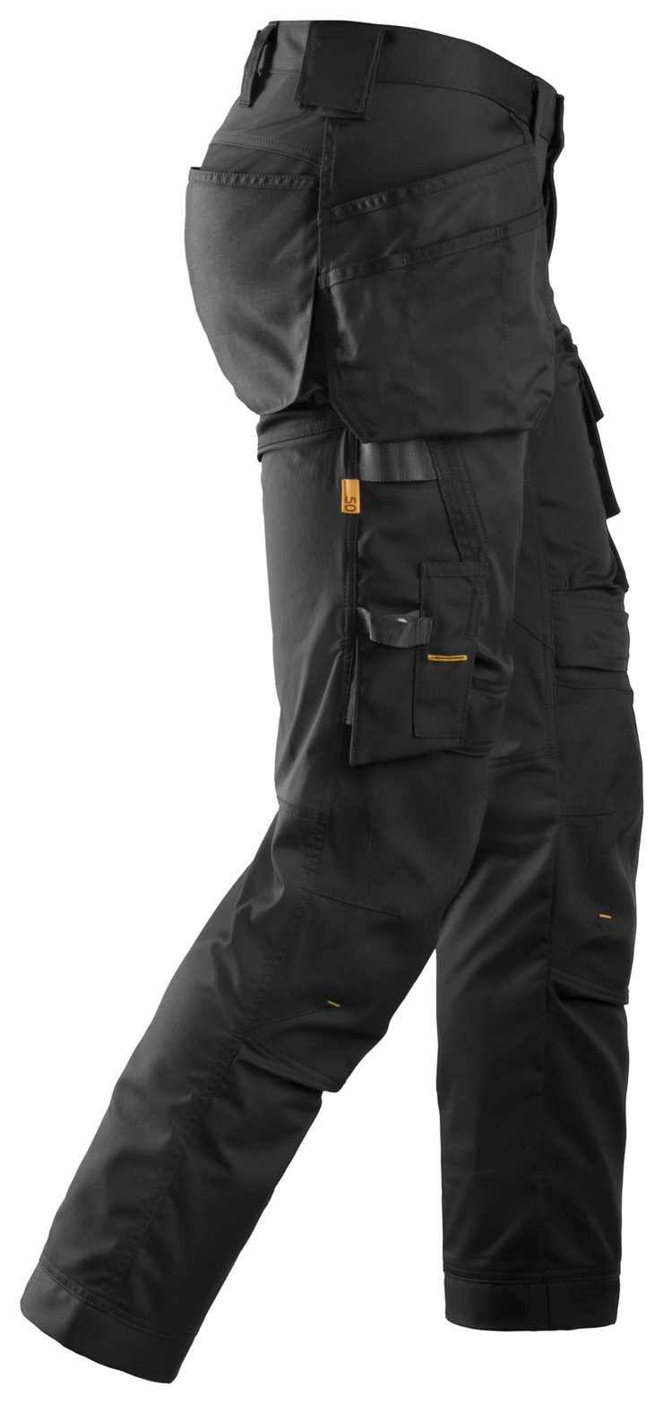 Snickers 6241 AllRoundWork Stretch Trousers Holster Pocket – BLACK/BLACK