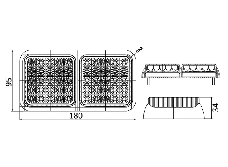 10-30V LED Double Module Light