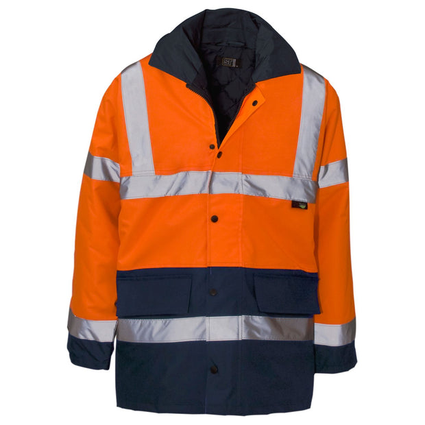 Supertouch Hi Vis 2 Tone Parka - Orange / Navy