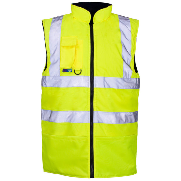 Supertouch Hi Vis Reversible Bodywarmer - Yellow