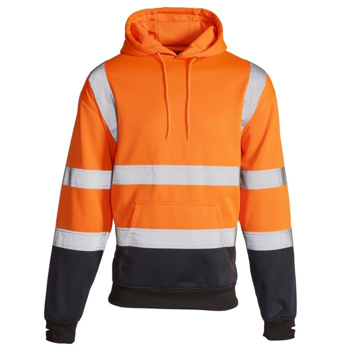 Supertouch Hi Vis 2 Tone Hoodie - Orange / Navy