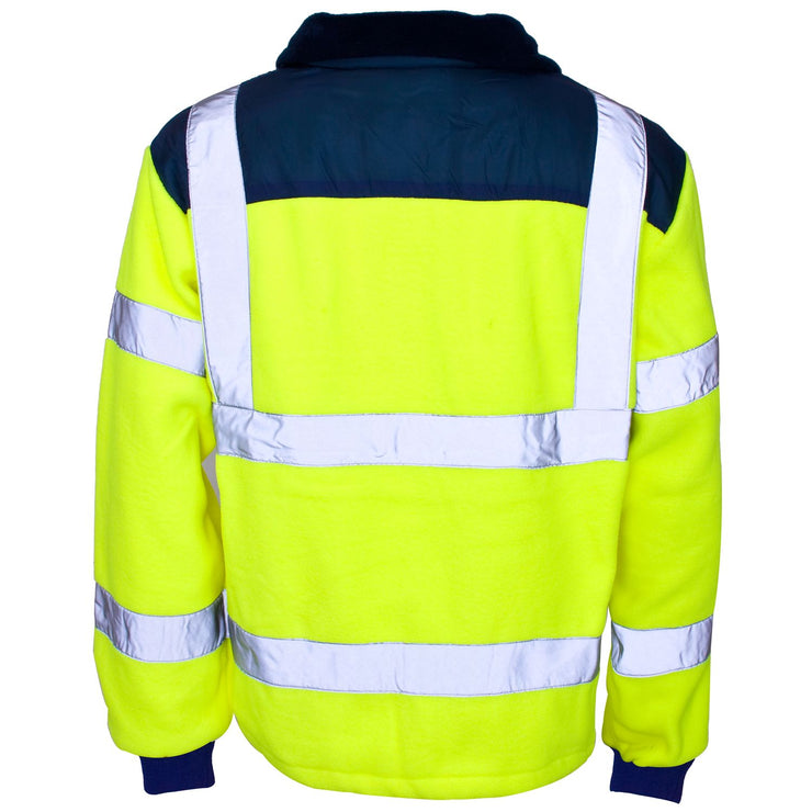 Supertouch Hi Vis Rain Patch Fleece Jacket - Yellow / Blue