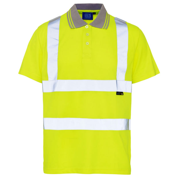 Supertouch Hi Vis Bird Eye Polo Shirt - Yellow