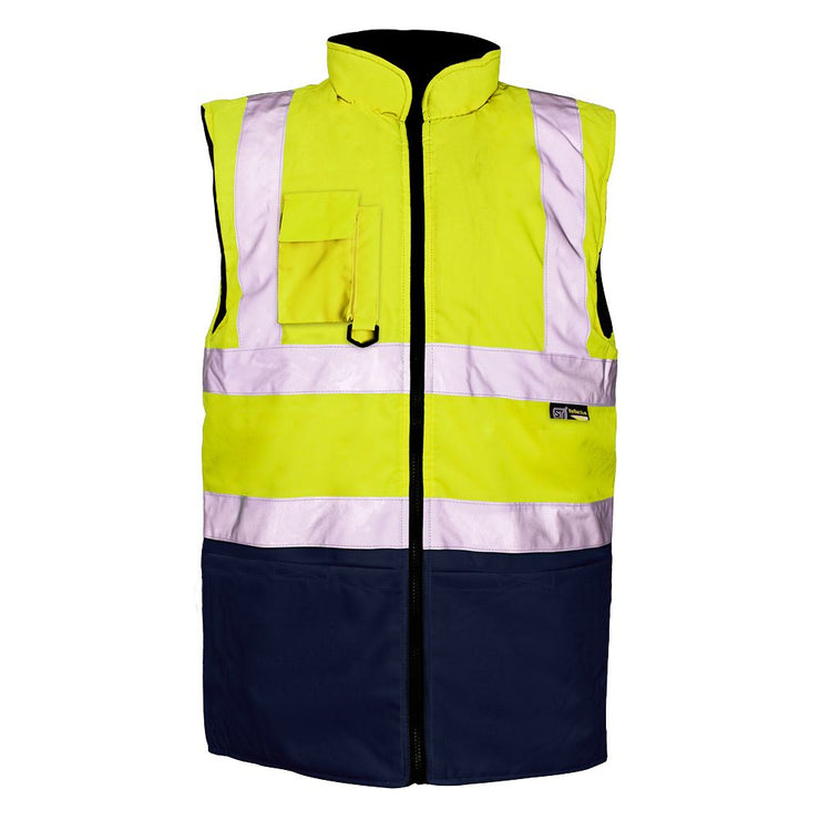 Supertouch Hi Vis 2 Tone Bodywarmer - Yellow / Navy