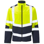 Supertouch Hi Vis 2 Tone Softshell Jacket - Yellow / Navy