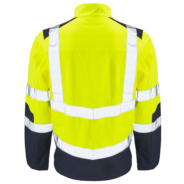 Supertouch Hi Vis 2 Tone Softshell Jacket - Yellow / Navy