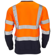 Supertouch Hi Vis 2 Tone Sweatshirt - Orange / Navy